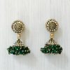 green Antique Pearl Jhumki