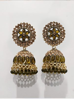 Meenakari Flower Design Jhumka