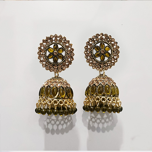 Meenakari Flower Design Jhumka