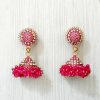 pink Antique Pearl Jhumki