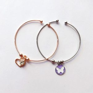 Butterfly & Heart Pair Bracelets