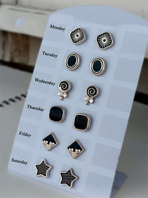 weekly studs Earrings combo Weekly Studs Earrings