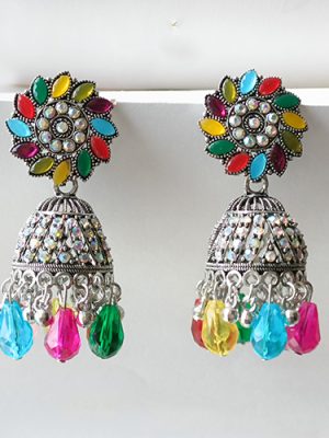 Multicolor Ethnic Jhumka