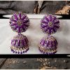Gold Plated Meenakari Jhumka