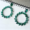 . Circular Crystal Hoop Earring