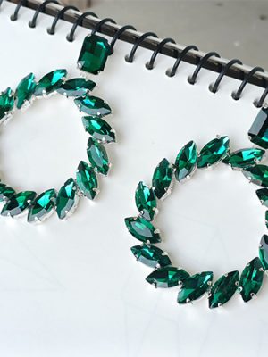 . Circular Crystal Hoop Earring