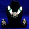 Kundan Pearl Necklace Set Green