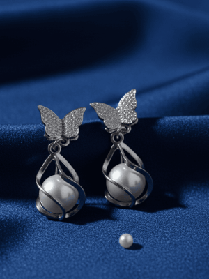 Butterfly Pearl Earring