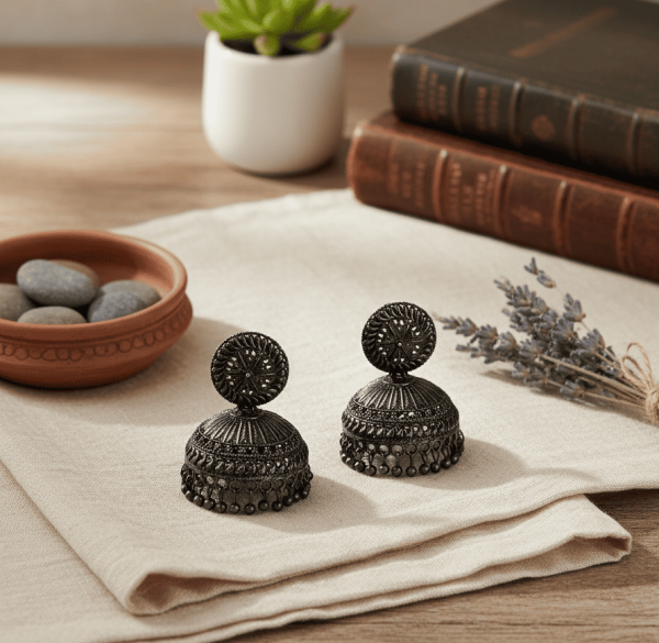 4 Black Oversized Jhumka