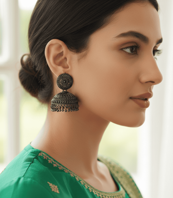 5 Black Oversized Jhumka