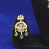 Kundan Pearl Necklace Set Green