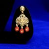 Kundan Pearl Necklace Set Red