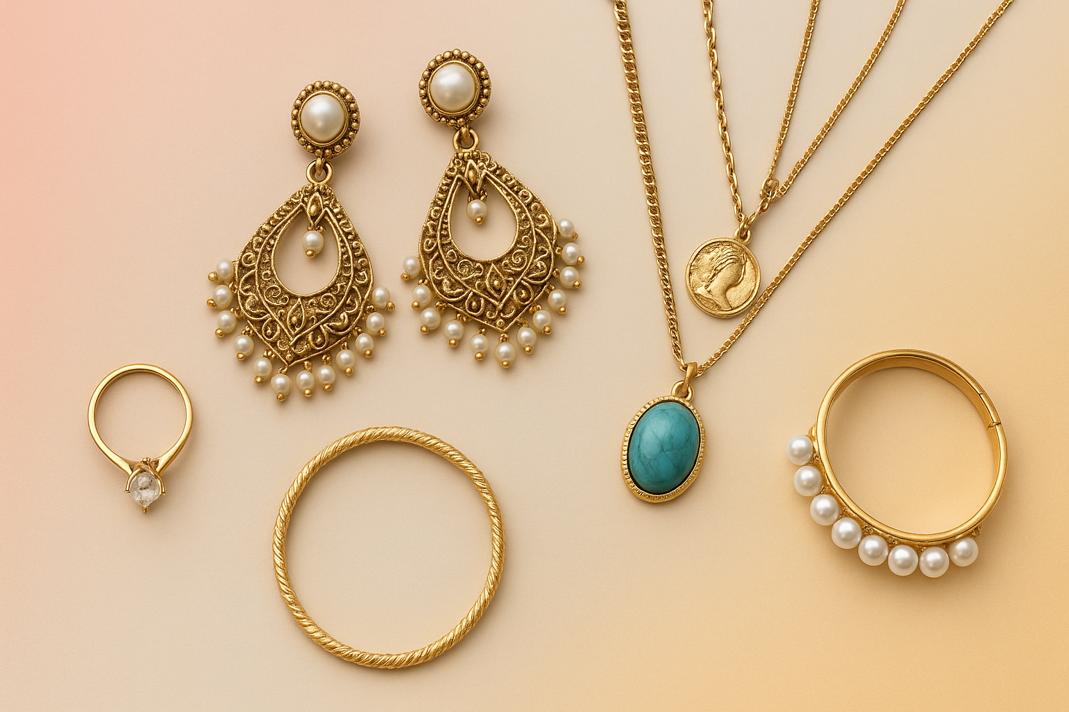 party wear jewellery for women”, “daily wear earrings”, “layered necklaces India
