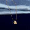 Square Pendant Gold Toned