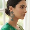 Oxidized Bell Shaped  Earring