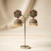 1 Copper Plated Meenakari Jhumka
