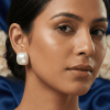 Pearl Square Stud Earring