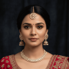 Pearl & Kundan Style Set with Mangtika and Earring