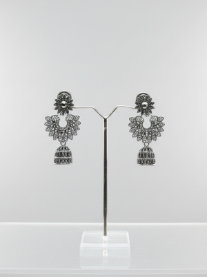 Oxidized Bell Shaped  Earring