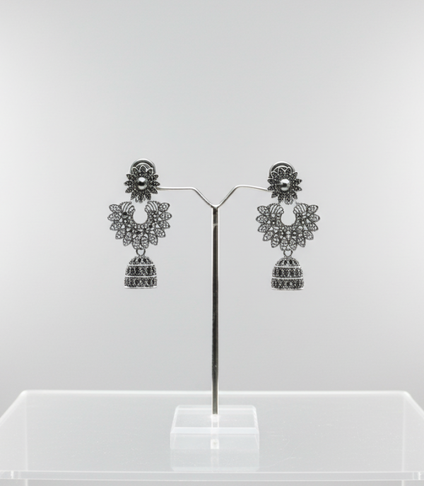 Oxidized Bell Shaped  Earring