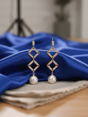 Geometric Glamour Drop Earrings