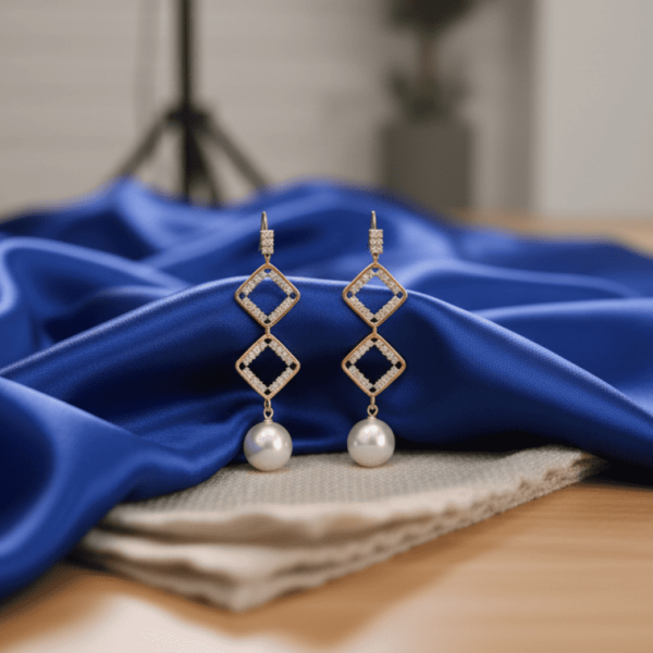 Geometric Glamour Drop Earrings