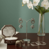 1 Oxidized Floral Earring