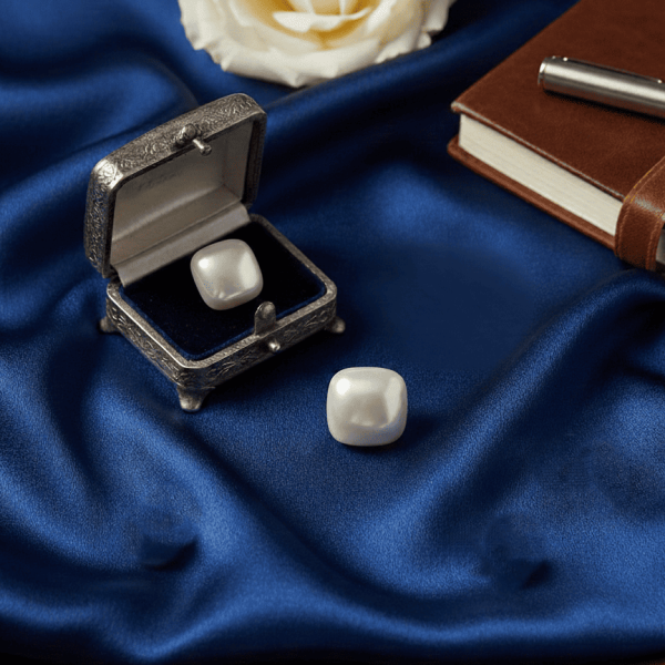 Pearl Square Stud Earring