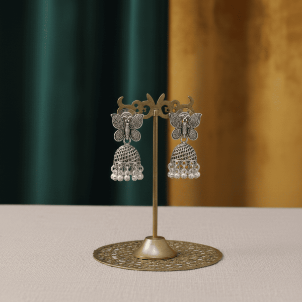 Oxidized Butterfly Shape Earring
