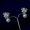 Pearl Cluster Drop Earrings
