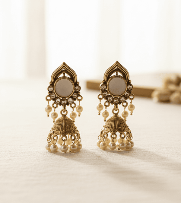 4 Golden Jhumka