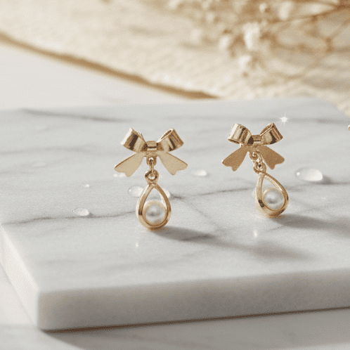 Korean Bow Earring