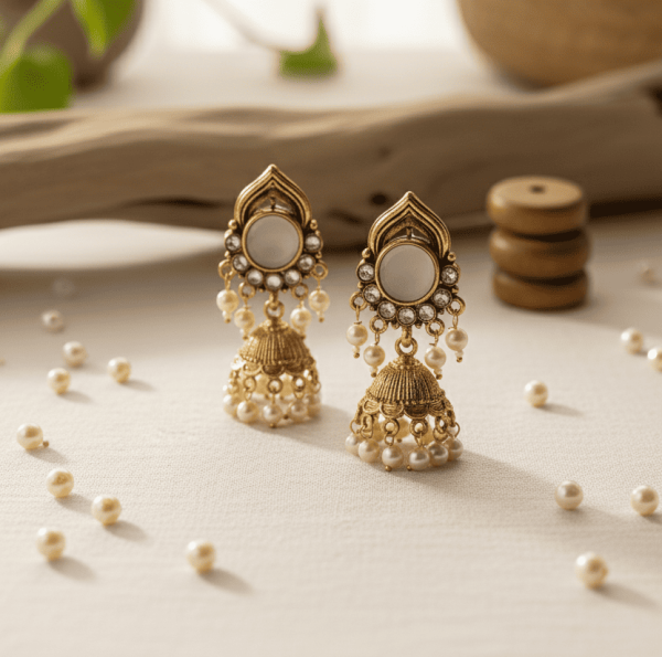 5 Golden Jhumka