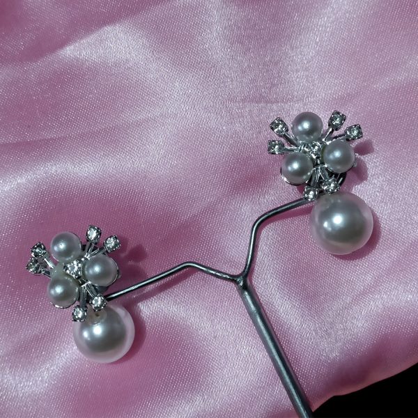 Pearl Cluster Drop Earrings