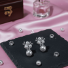 Pearl Cluster Drop Earrings