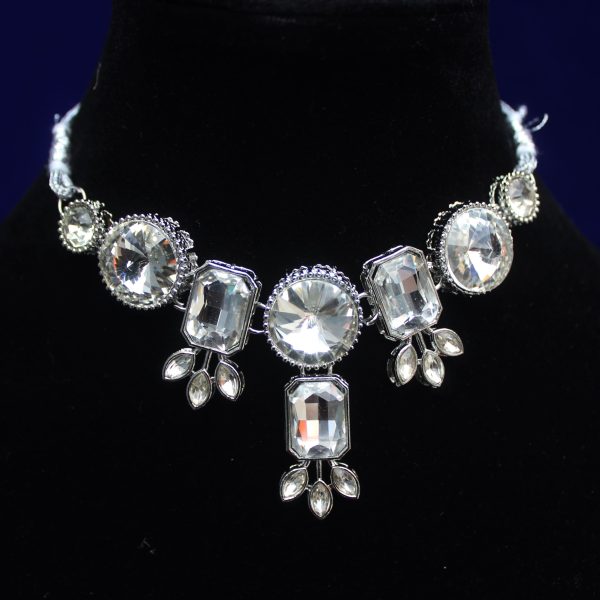 Kundan Necklace Set White