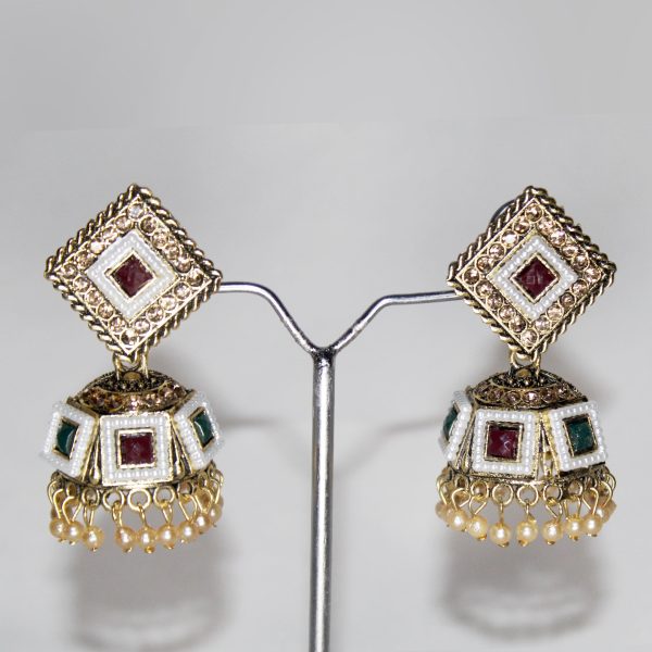 Jhumka Multicolor Jhumka with Hairchain