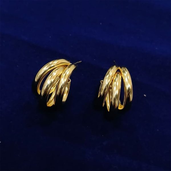 Tri-Hoops Korean Earring
