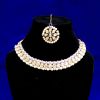 Pearl & Kundan Style Set with Mangtika and Earring