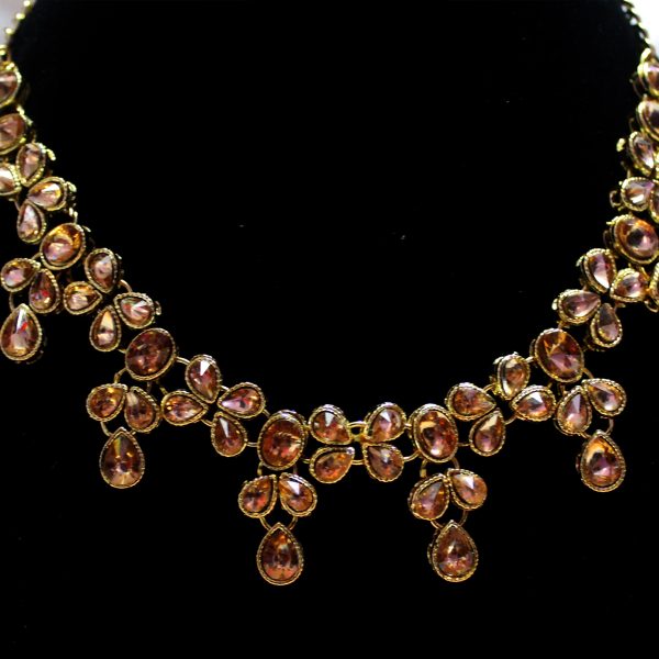 Amber Bloom Petal Jewellery Necklace Set