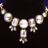 close up Kundan Necklace Set Bronze