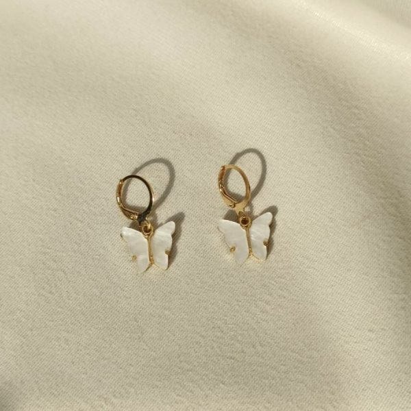 5 Pair Gold Plated Pearl Hoop Earring