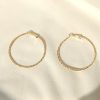 5 Pair Gold Plated Pearl Hoop Earring
