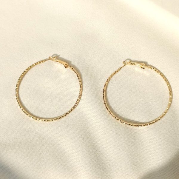 5 Pair Gold Plated Pearl Hoop Earring