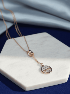 Rose Gold Celestial & Heart Charm Pendant