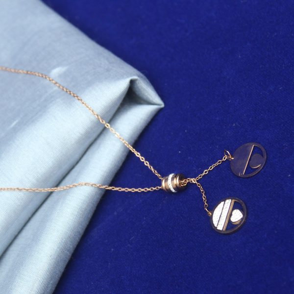 Rose Gold Celestial & Heart Charm Pendant