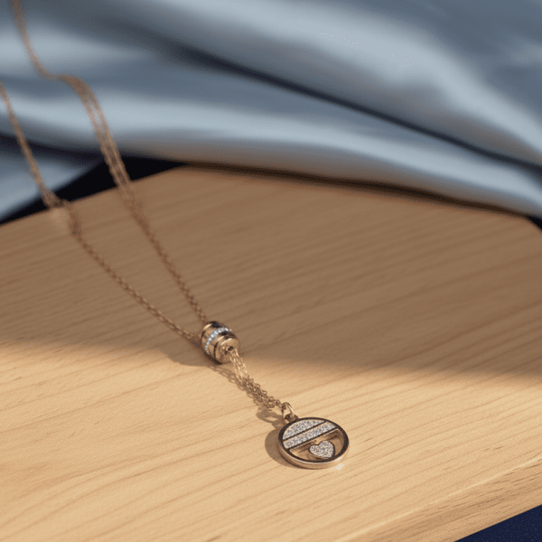 Rose Gold Celestial & Heart Charm Pendant