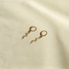 5 Pair Gold Plated Pearl Hoop Earring