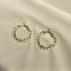 5 Pair Gold Plated Pearl Hoop Earring