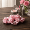 Premium Pink Scrunchies - Set of 5